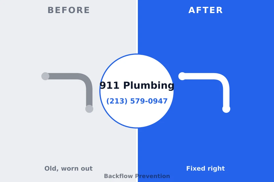 Before and after: plumbing repair Ridgebury, CT